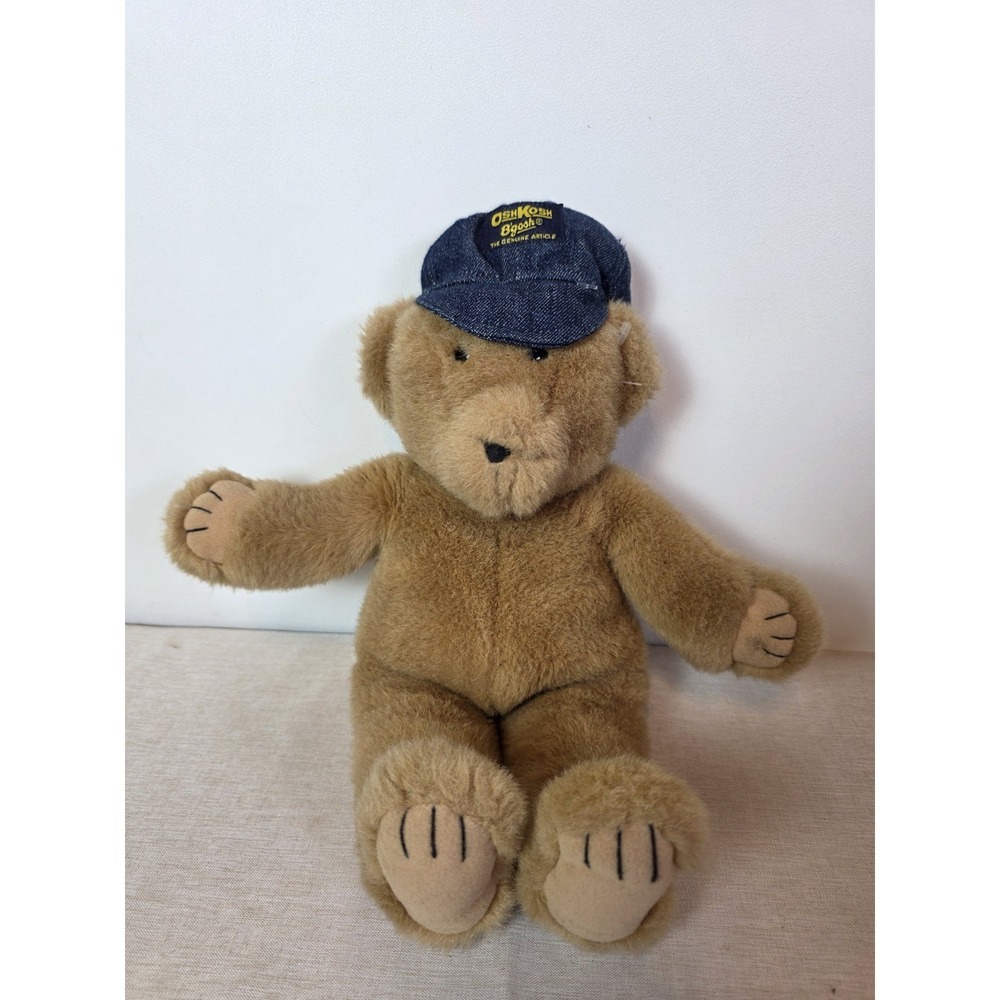 Vintage Oshkosh B Gosh Teddy Bear Plush Brown With Hat No Overalls